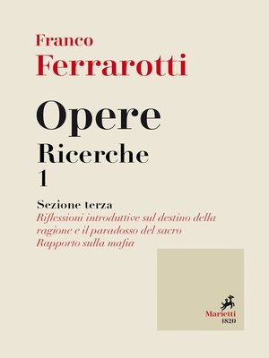 cover image of Opere. Ricerche 1